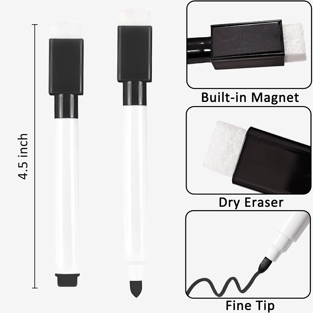 Black Dry Erase Markers with E - Correction Pen Fine review and price